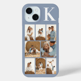 Funda Para iPhone 15 Moderno 8 Azul Polvoriento Azul Claro