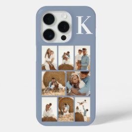 Funda Para iPhone 15 Pro Moderno 8 Azul Polvoriento Azul Claro