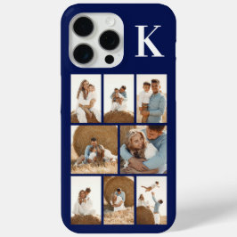 Funda Para iPhone 15 Pro Max Moderno 8 Foto Azul Marino
