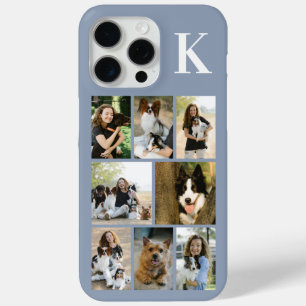 Funda Para iPhone 15 Pro Max Moderno 8 Foto Dusty Blue de Mascotas