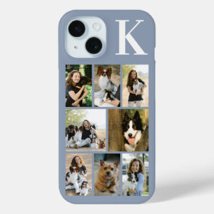 Funda Para iPhone 15 Moderno 8 Foto Polvo Azul