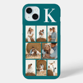 Funda Para iPhone 15 Mini Moderno 8 Foto Verde Acuario