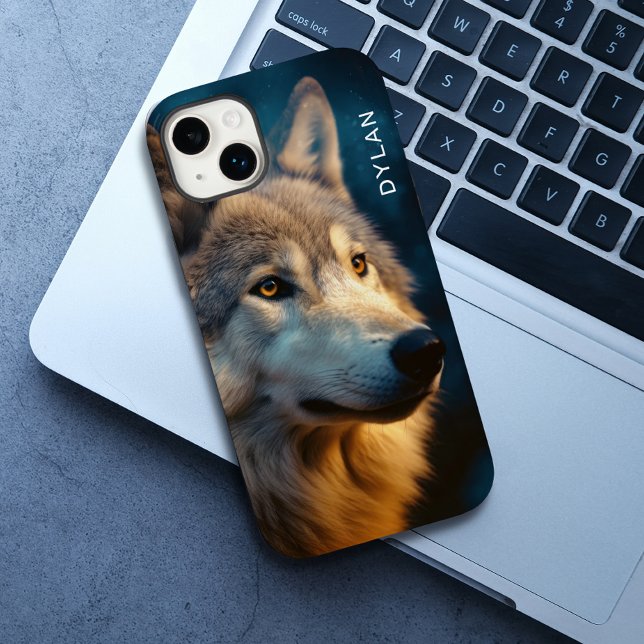 Funda De Case-Mate Para iPhone Moderno acercamiento al lobo personalizado (Subido por el creador)