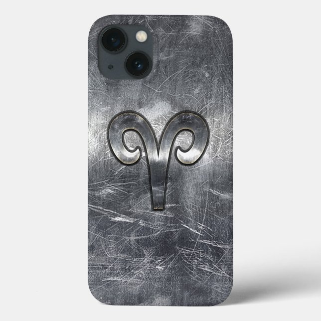 Funda De Case-Mate Para iPhone Moderno Aries Zodiac Rótulo Grunge Molestias Estil (Reverso)