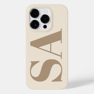 Funda Para iPhone 14 Pro De Case-Mate Moderno Case-Mate antiguo blanco con monograma