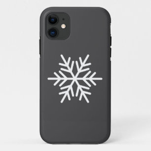 Funda Para iPhone 11 Moderno Copo De Nieve Nórdico Blanco En Gris Invie