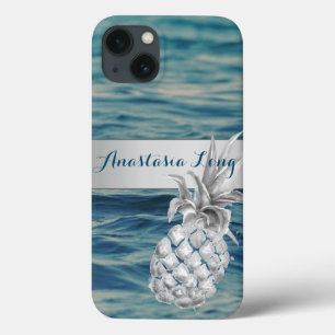 Funda Para iPhone 13 Moderno, Elegante, Playa, Ver, Piña