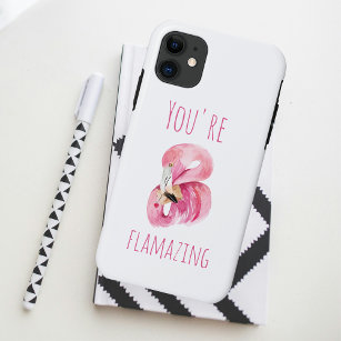 Funda Para iPhone 11 Moderno, Es Flamante Belleza Flamingo Rosa