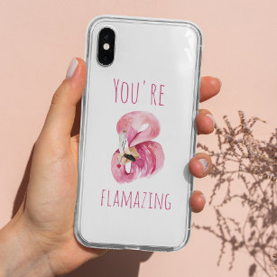 Funda Para iPhone XS Max Moderno, Es Flamante Belleza Flamingo Rosa