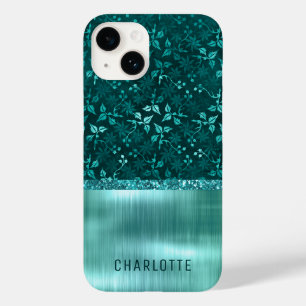 Funda Para iPhone 14 De Case-Mate Moderno Femenino Floral Brillo Destello Personaliz