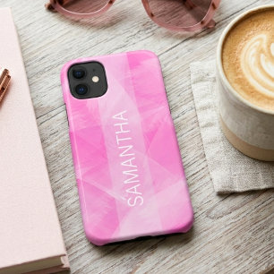 Funda Para iPhone 11 Moderno Femenino Rosa Acuarela Elegante