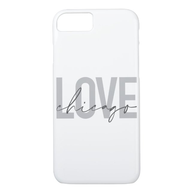 Funda De Case-Mate Para iPhone Moderno, fresco, simple, mínimo, diseño Love Chica (Reverso)