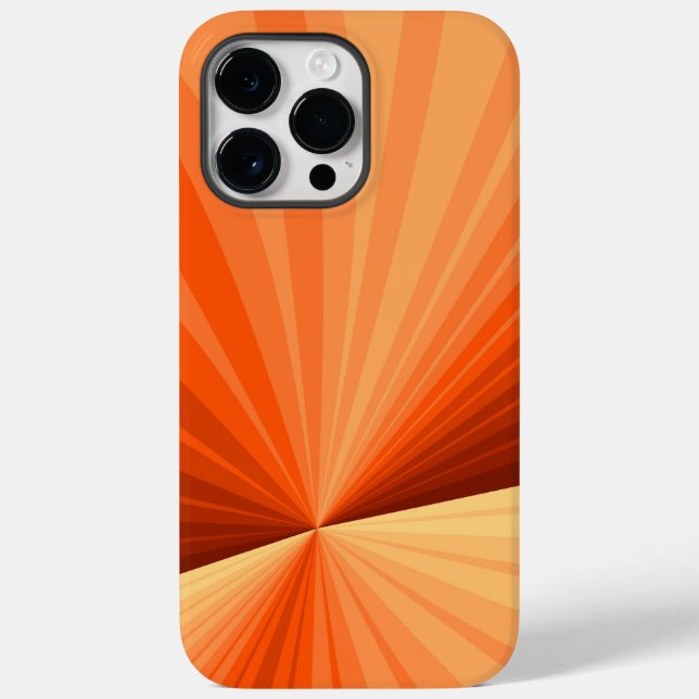Funda De Case-Mate Para iPhone Moderno Gráfico Fractal Abstracto Naranja Rojo Vai (Reverso )