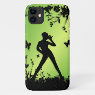 Funda Para iPhone 11 Moderno Jardín de Baile Verde