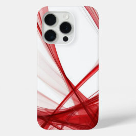Funda Para iPhone 15 Pro Moderno líquido Swirl Square Mustard rojo y blanco