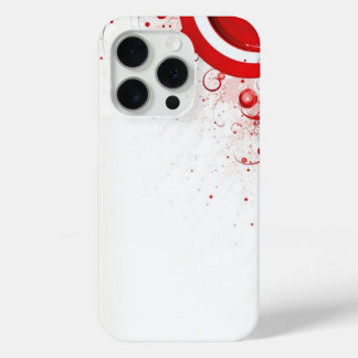 Funda Para iPhone 15 Pro Moderno líquido Swirl Square Mustard rojo y blanco