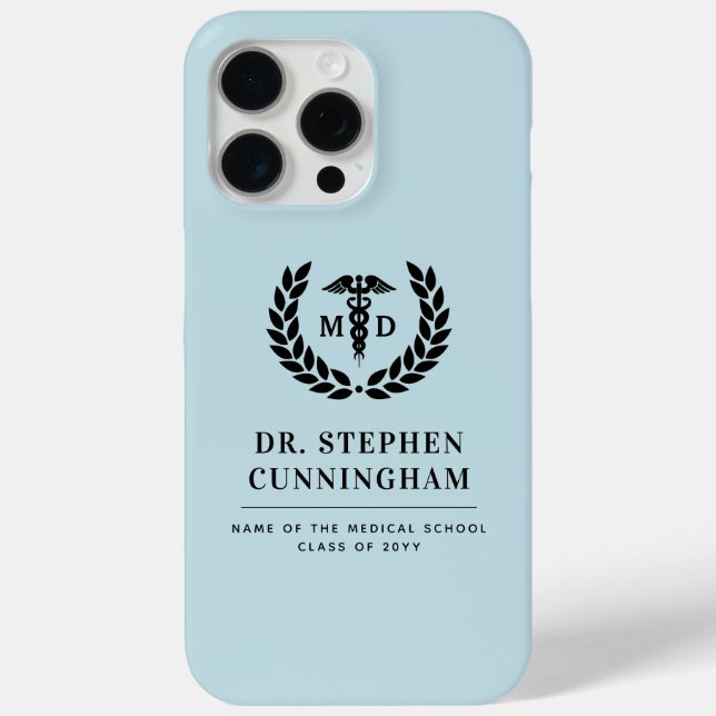 Funda De Case-Mate Para iPhone Moderno Médico de Medicine Med School Graduado (Reverso )