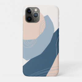 Funda Para iPhone 11 Pro Moderno, mínimo, de color azul geométrico abstract