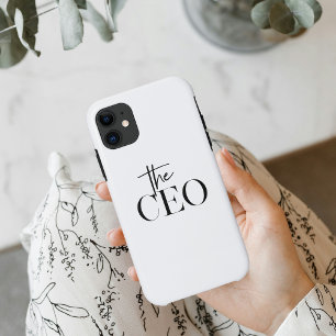 Funda Para iPhone 11 Moderno Mínimo El CEO Negro