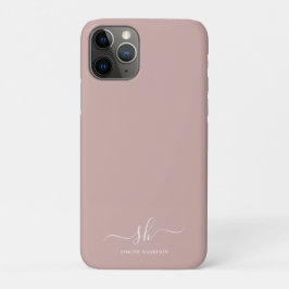 Funda Para iPhone 11 Pro Moderno Monograma Elegante Caligrafía Personalizad