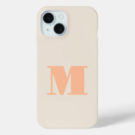 Funda Para iPhone 15 Moderno monograma inicial