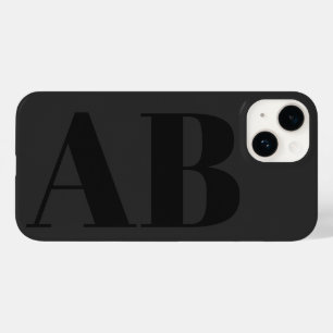 Funda Para iPhone 14 De Case-Mate Moderno negro inicial mínimo contemporáneo