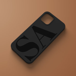 Funda Para iPhone 14 De Case-Mate Moderno negro inicial mínimo contemporáneo