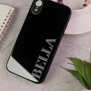 Funda Para iPhone 14 De Case-Mate Moderno negro inicial mínimo contemporáneo