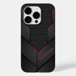Funda Para iPhone 14 Pro De Case-Mate moderno negro y rojo