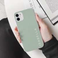 Moderno nombre personalizado verde de sabio mínimo