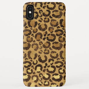 Funda Para iPhone XS Max Moderno patrón animal de Relieve metalizado dorado