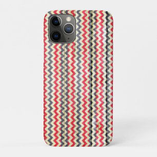 Funda Para iPhone 11 Pro Moderno patrón Chevron Madera