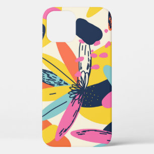 Funda Para iPhone 12 Moderno patrón de ilustracion de plantas de selva