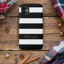 Moderno Personalizado de patrones rayados en blanc