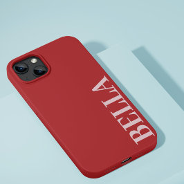 Funda Para iPhone 14 De Case-Mate Moderno rojo y rosa inicial minimalista contemporá