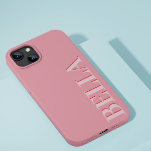 Funda Para iPhone 14 De Case-Mate Moderno rosa inicial mínimo contemporáneo
