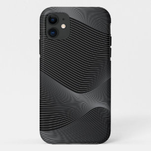 Funda Para iPhone 11 Moderno, simple, fresco, patrón de onda de movimie