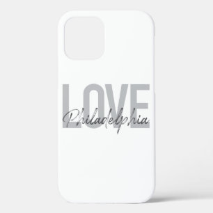 Funda Para iPhone 12 Moderno, simple, genial, diseño Love Philadelphia
