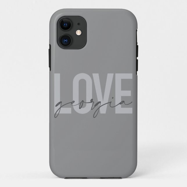 Funda De Case-Mate Para iPhone Moderno, simple, urbano, genial diseño Love Georgi (Reverso)