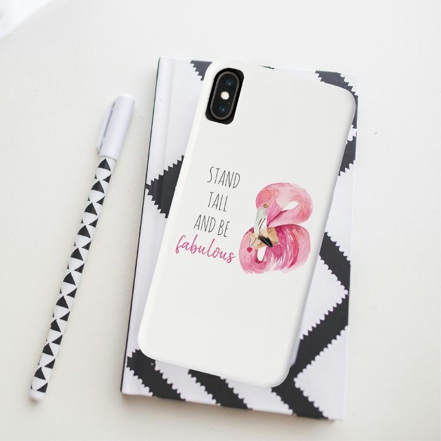 Funda De Case-Mate Para iPhone Moderno Stand Exótico Alto Y SEA Fabuloso Flamingo (Subido por el creador)