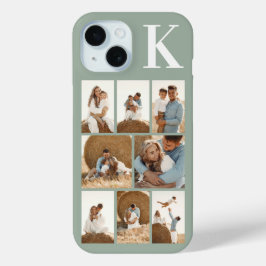 Funda Para iPhone 15 Moderno Verde Salvia 8 Fotos