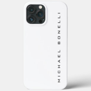 Funda Para iPhone 13 Pro Max Moderno y creativo trendy White Add Name