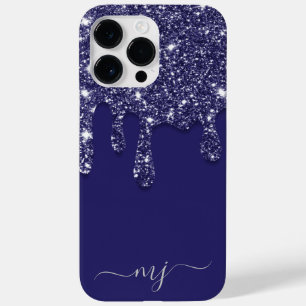 Funda Para iPhone 14 Pro Max De Case-Mate Moderno y elegante Purpurina azul de la Marina