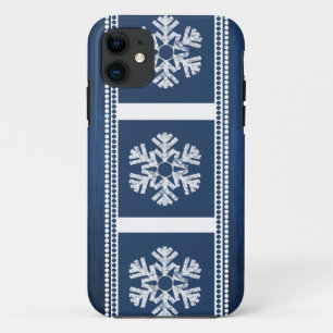 title_seo2 Modernos copos de nieve BT iPhone 5 Funda, azul