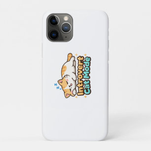 Funda Para iPhone 11 Pro Modo Gato Introvertido Divertido