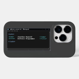 Funda Para iPhone 14 Pro De Case-Mate Modo oscuro del Bloc de notas del programador del