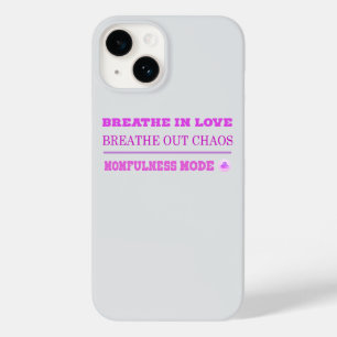 Funda Para iPhone 14 De Case-Mate Modo Quirky Pink Momfulness ACTIVADO – Respira Amo