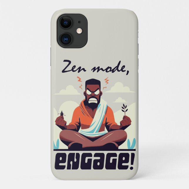 Funda De Case-Mate Para iPhone Modo Zen, ¡Involucrar! ⚡ Adulto es un Glitch (Reverso)
