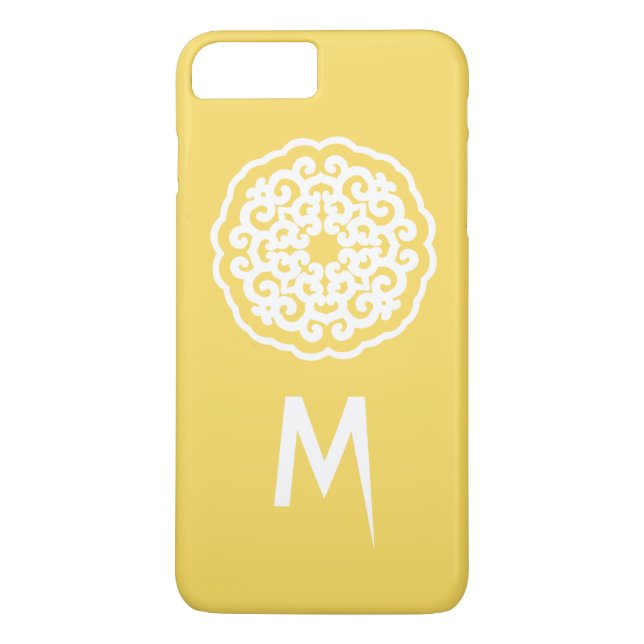 Funda De Case-Mate Para iPhone Modos pálidos de Asia amarilla Mandalla (Reverso)