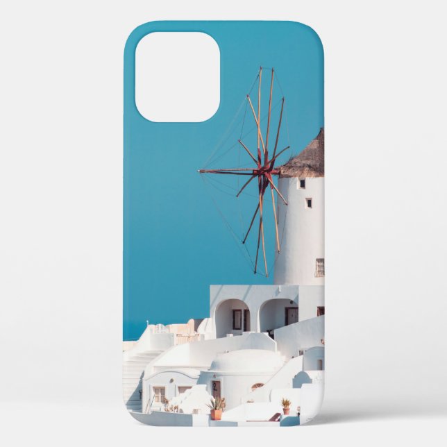 Funda De Case-Mate Para iPhone Molino de viento marrón y blanco (Reverso )